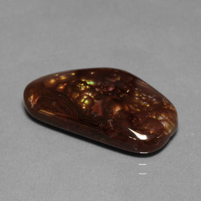 Agata di fuoco naturale multicolore da 12,36 ct, forma fantasia, opaco