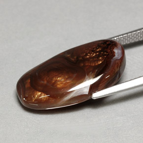 Agata di fuoco naturale multicolore da 8,41 ct, forma fantasia, opaco