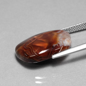 Agata di fuoco naturale multicolore da 7,85 ct, trasparente, trasparente/traslucido