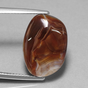 Agata di fuoco naturale multicolore da 7,85 ct, trasparente, trasparente/traslucido