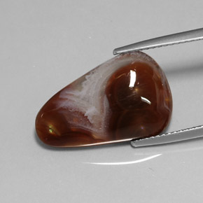 Agata di fuoco naturale multicolore da 8,39 ct, trasparente, trasparente/traslucido