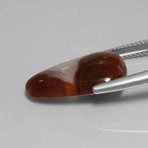 Agata di fuoco naturale multicolore da 8,39 ct, trasparente, trasparente/traslucido