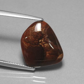 Agata di fuoco naturale multicolore da 7,31 ct, trasparente, trasparente/traslucido