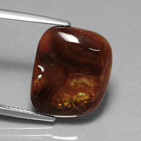 Agata di fuoco naturale multicolore da 9,24 ct, trasparente, trasparente/traslucido