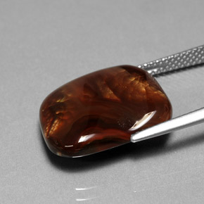Agata di fuoco naturale multicolore da 9,24 ct, trasparente, trasparente/traslucido