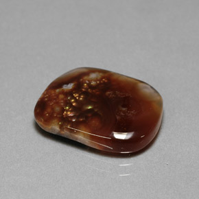 Agata di fuoco naturale multicolore da 8,03 ct, trasparente, trasparente/traslucido