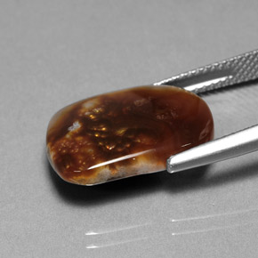 Agata di fuoco naturale multicolore da 8,03 ct, trasparente, trasparente/traslucido