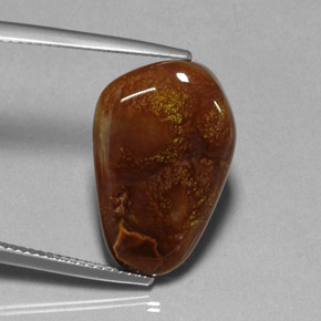 Agata di fuoco naturale multicolore da 9,15 ct, trasparente, trasparente/traslucido