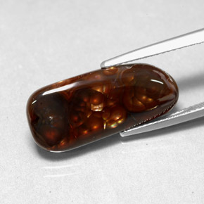 Agata di fuoco naturale multicolore da 7,49 ct, trasparente, trasparente/traslucido