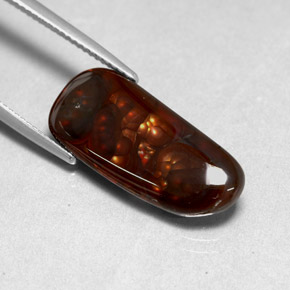 Agata di fuoco naturale multicolore da 7,49 ct, trasparente, trasparente/traslucido