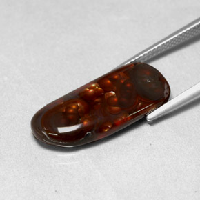 Agata di fuoco naturale multicolore da 7,49 ct, trasparente, trasparente/traslucido