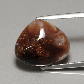 Agata di fuoco naturale multicolore da 7,46 ct, trasparente, trasparente/traslucido