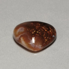 Agata di fuoco naturale multicolore da 7,46 ct, trasparente, trasparente/traslucido
