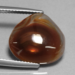 Agata di fuoco naturale multicolore da 8,20 ct, trasparente, trasparente/traslucido