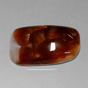 Agata di fuoco naturale multicolore da 11,41 ct, trasparente, trasparente/traslucido