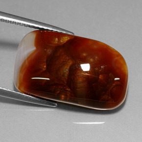 Agata di fuoco naturale multicolore da 11,41 ct, trasparente, trasparente/traslucido