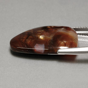 Agata di fuoco naturale multicolore da 11,86 ct, trasparente, trasparente/traslucido