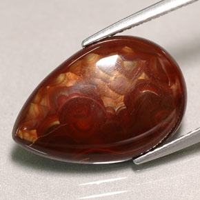Agata di fuoco naturale multicolore da 4,68 ct, trasparente, trasparente/traslucido