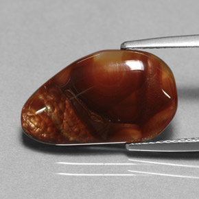 Agata di fuoco naturale multicolore da 6,18 ct, trasparente, trasparente/traslucido