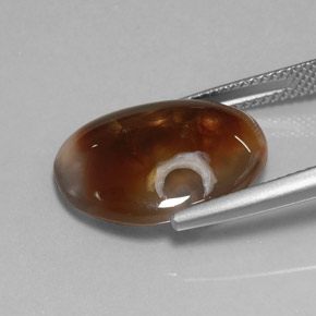 Agata di fuoco naturale multicolore da 8,25 ct, trasparente, trasparente/traslucido