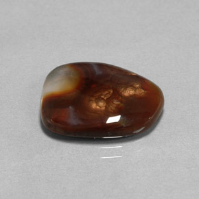 Agata di fuoco naturale multicolore da 8,09 ct, trasparente, trasparente/traslucido