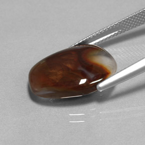 Agata di fuoco naturale multicolore da 8,09 ct, trasparente, trasparente/traslucido