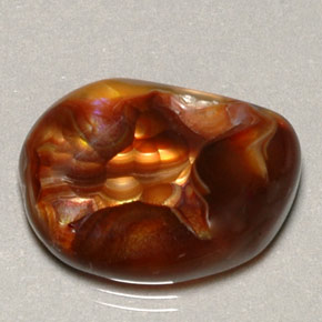 Agata di fuoco naturale multicolore da 9,10 ct, trasparente, trasparente/traslucido