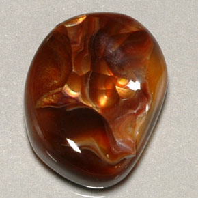 Agata di fuoco naturale multicolore da 9,10 ct, trasparente, trasparente/traslucido