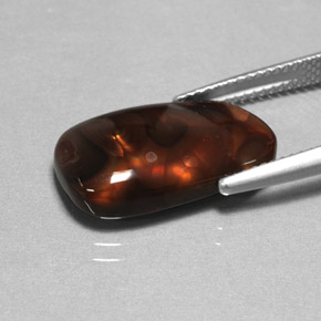 Agata di fuoco naturale multicolore da 7,01 ct, trasparente, trasparente/traslucido