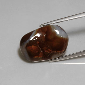 Agata di fuoco naturale multicolore da 7,02 ct, trasparente, trasparente/traslucido