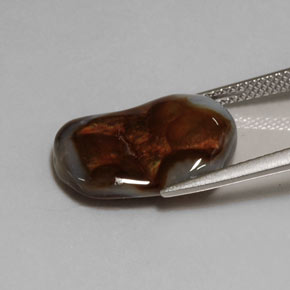Agata di fuoco naturale multicolore da 7,02 ct, trasparente, trasparente/traslucido
