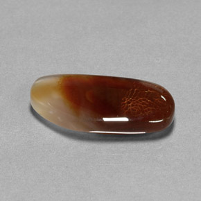 Agata di fuoco naturale multicolore da 6,66 ct, trasparente, trasparente/traslucido