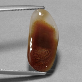Agata di fuoco naturale multicolore da 6,66 ct, trasparente, trasparente/traslucido