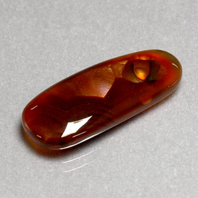 Agata di fuoco naturale multicolore da 7,70 ct, trasparente, trasparente/traslucido