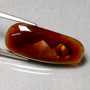 Agata di fuoco naturale multicolore da 7,70 ct, trasparente, trasparente/traslucido