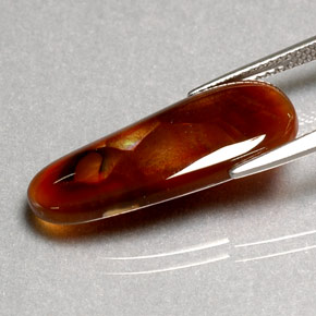 Agata di fuoco naturale multicolore da 7,70 ct, trasparente, trasparente/traslucido