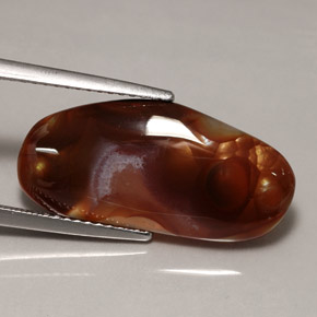 Agata di fuoco naturale multicolore da 7,56 ct, trasparente, trasparente/traslucido
