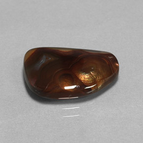 Agata di fuoco naturale multicolore da 5,78 ct, trasparente, trasparente/traslucido