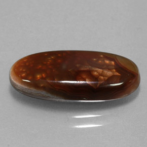 Agata di fuoco naturale multicolore da 4,87 ct, trasparente, trasparente/traslucido