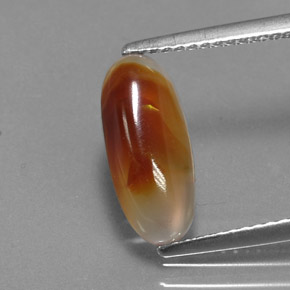 Agata di fuoco naturale multicolore da 2,00 ct, trasparente, trasparente/traslucido