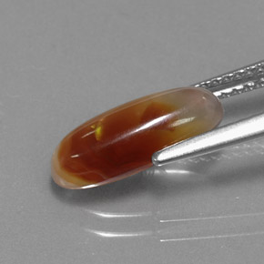 Agata di fuoco naturale multicolore da 2,00 ct, trasparente, trasparente/traslucido