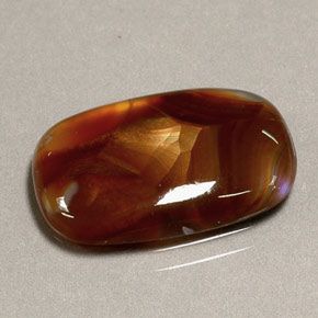 Agata di fuoco naturale multicolore da 4,84 ct, trasparente, trasparente/traslucido