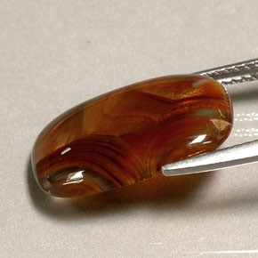 Agata di fuoco naturale multicolore da 4,84 ct, trasparente, trasparente/traslucido
