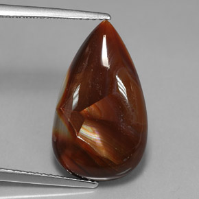 Agata di fuoco naturale multicolore da 7,15 ct, trasparente, trasparente/traslucido