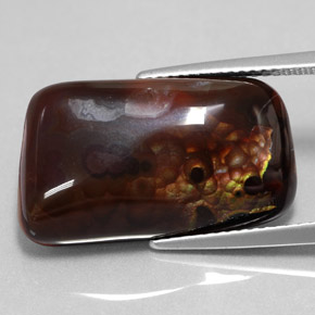 Agata di fuoco naturale multicolore da 15,26 ct, forma fantasia, opaco