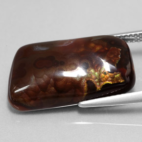 Agata di fuoco naturale multicolore da 15,26 ct, forma fantasia, opaco