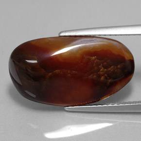Agata di fuoco naturale multicolore da 8,52 ct, forma fantasia, opaco