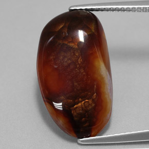 Agata di fuoco naturale multicolore da 8,52 ct, forma fantasia, opaco