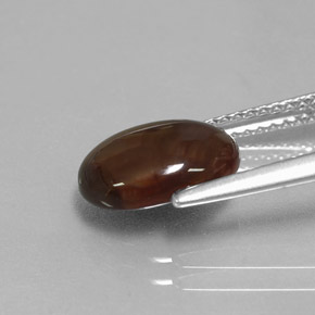 Agata di fuoco naturale multicolore da 2,14 ct, taglio ovale, opaco