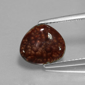 Agata di fuoco naturale multicolore da 2,22 ct, forma fantasia, opaco